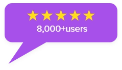 8,000+ users