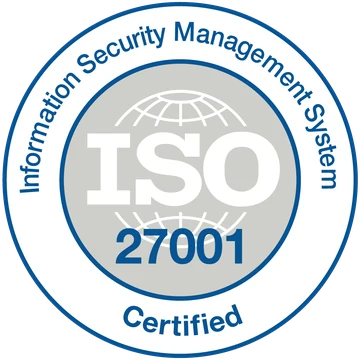 ISO/IEC 27001 Information Security Management certified