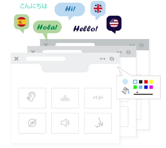 White Label with customized interface, logo & 100+ languages
