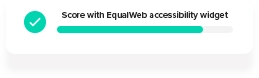 Score with equalweb accessibility widget