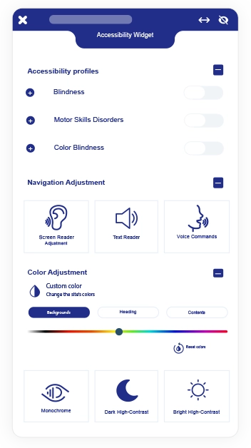 The EqualWeb widget menu