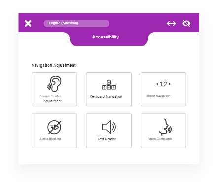 Widget interface in purple color
