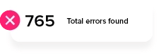 765 Totals errors find vs WCAG 2.1