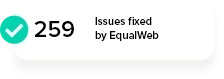 Issues fixed by EqualWeb
