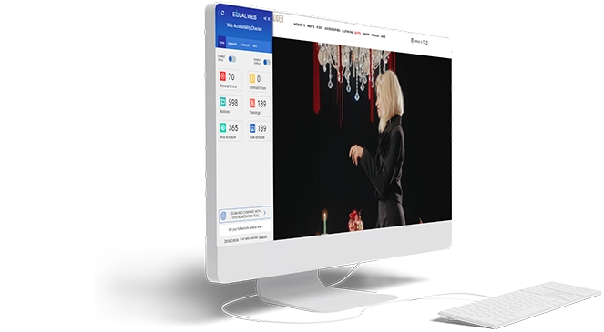 A desktop computer displaying a video or image.