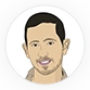 Illustrated portrait of a man.