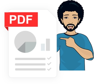 User holding PDF file