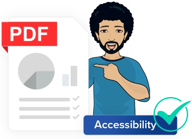 User holding accessible PDF