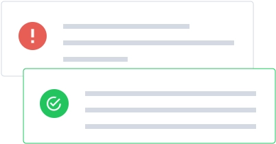 Image of errors and fixed errors