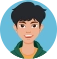 Illustration of a person with short hair.