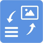 Graphic of text to image conversion.