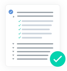 Checklist with checkmarks icon.