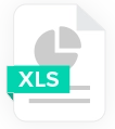 An icon of a spreadsheet file labeled XLS.