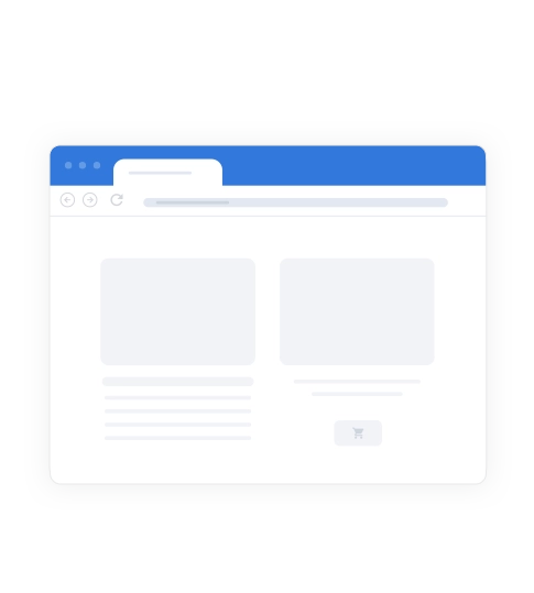 A simplified web browser interface illustration.
