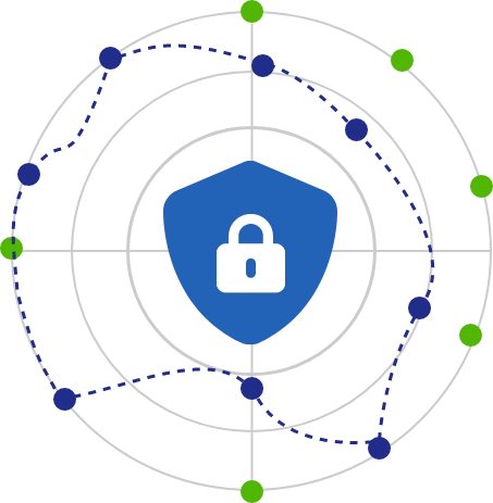 Diagram with lock icon