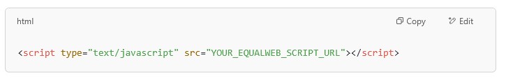 EqualWeb JavaScript Example Code