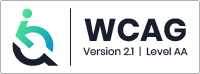 small Accessibility badge with white background