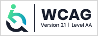 small Accessibility badge with transparent background
