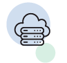 Cloud and servers icon